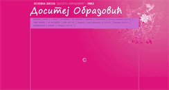 Desktop Screenshot of osdositejobradovic.edu.rs